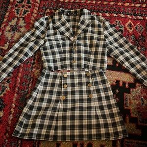 Authentic 90’s cropped blazer and miniskirt set